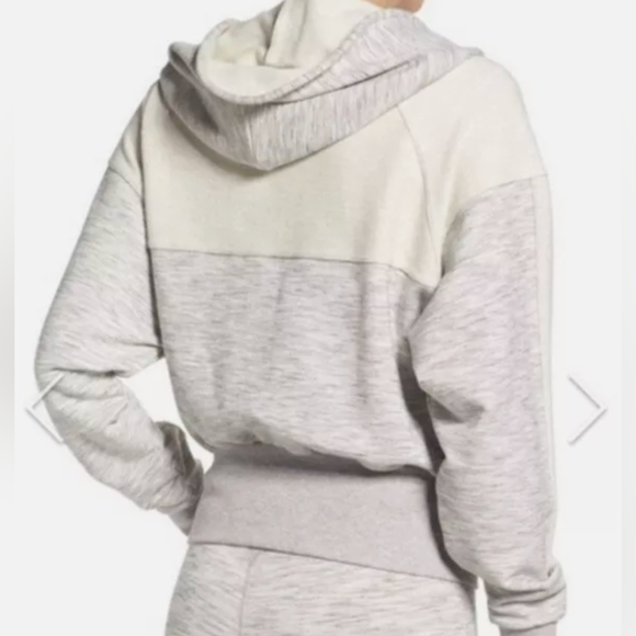 Free People fp movement heather grey two-tone full zip hoodie XS - Picture 9 of 9